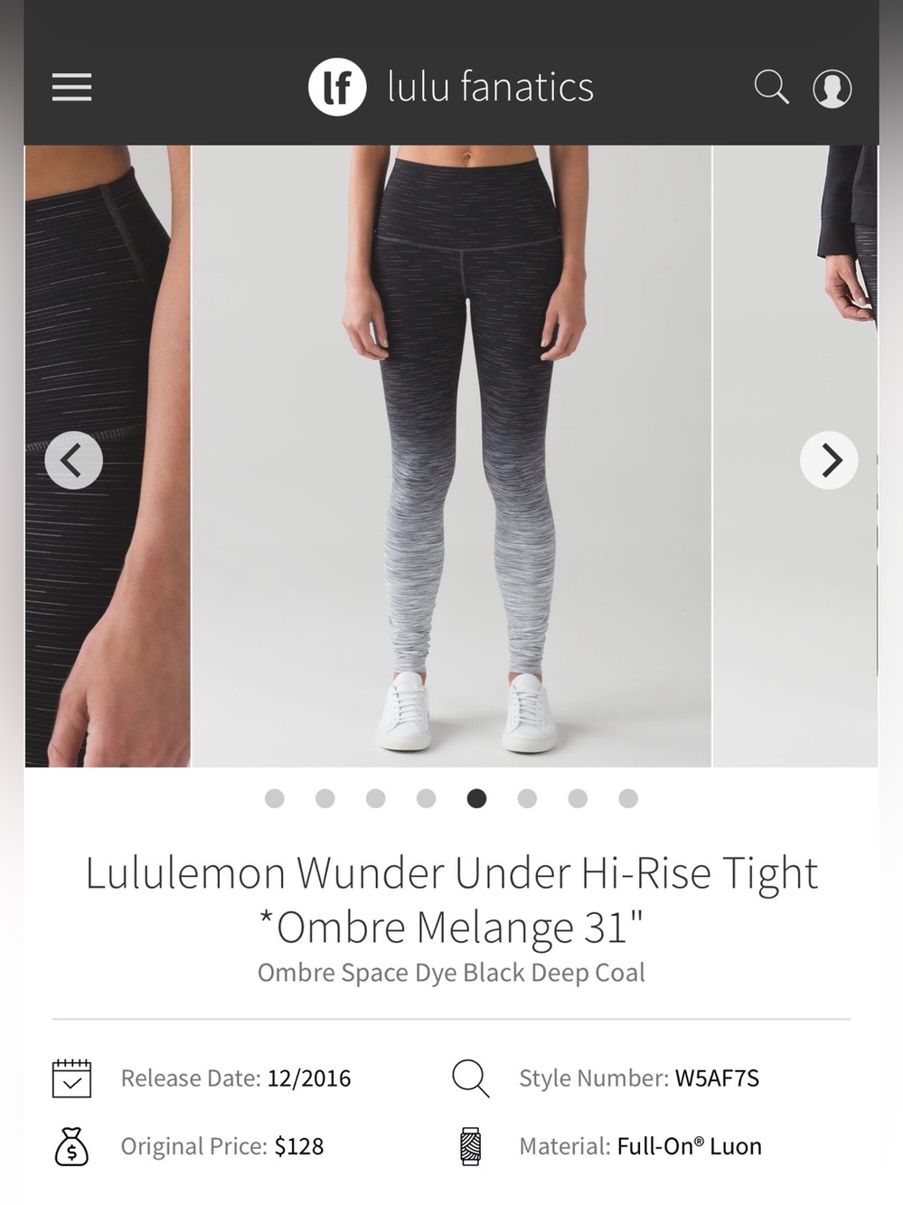 Lululemon Wunder Under Hi-Rise Tight - Ombre Melange Black to Gray